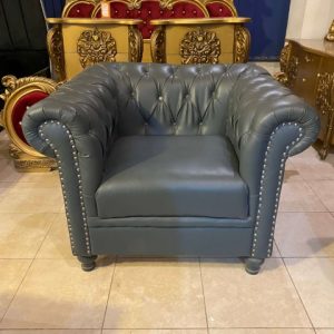 6 Seater Chesterfield Leather Sofa