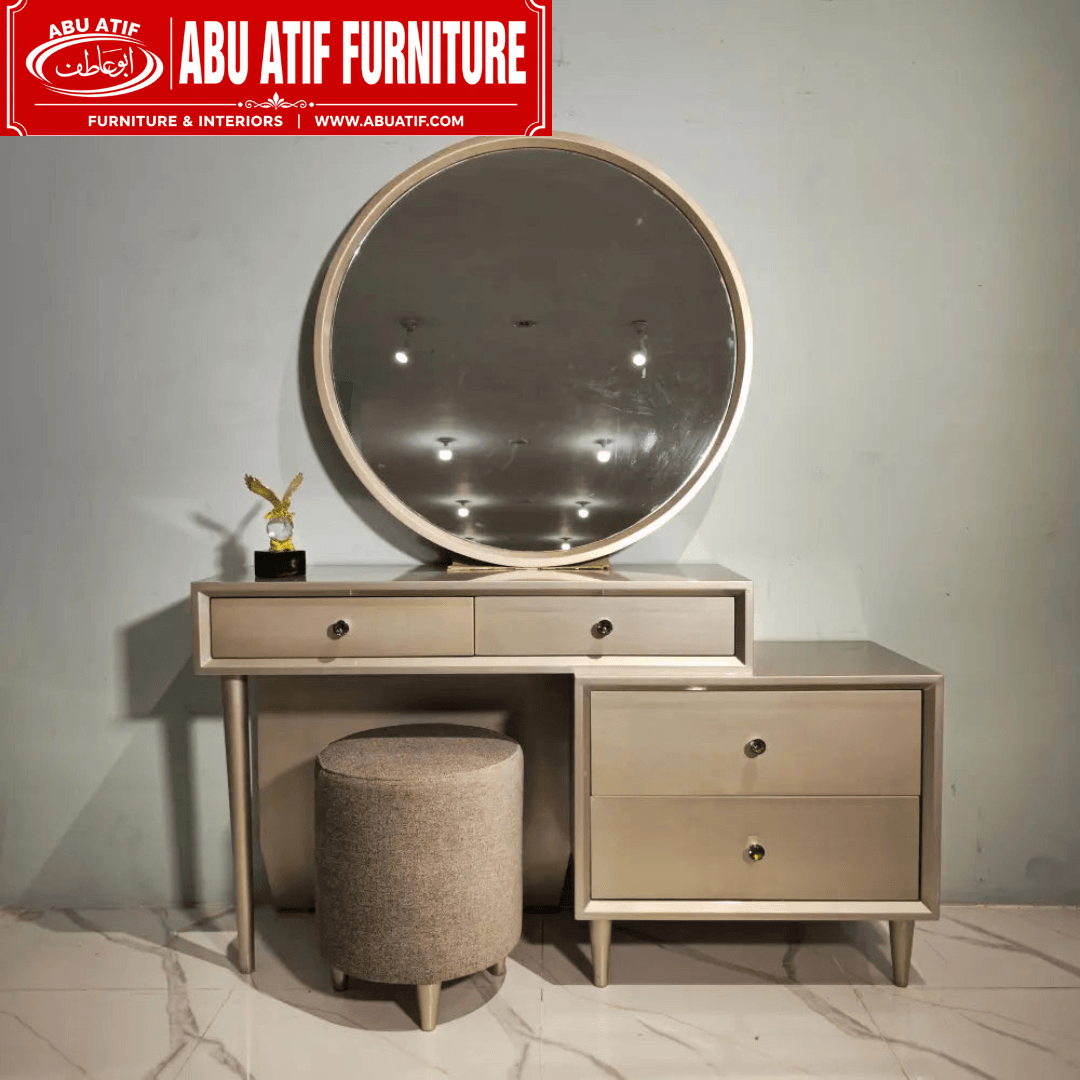 Modern Complete Bedroom Set with Upholstered Bed and Dressing Table (3)