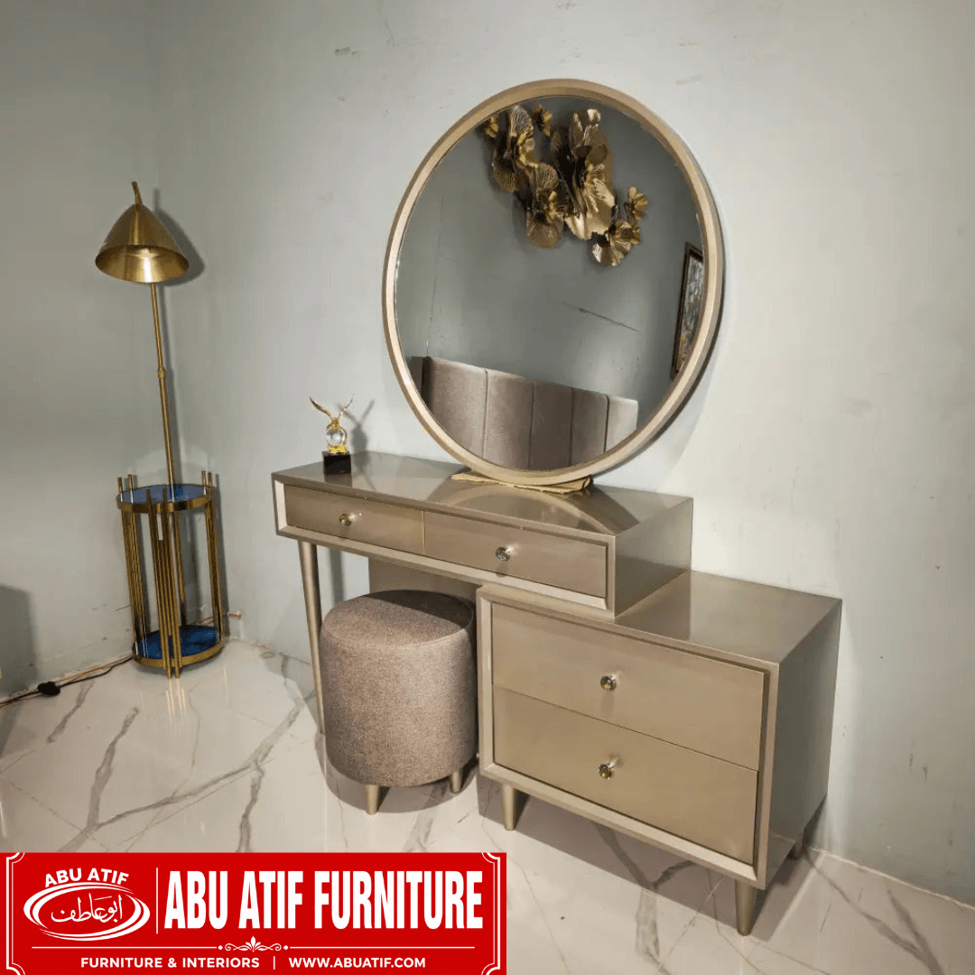 Modern Complete Bedroom Set with Upholstered Bed and Dressing Table (4)